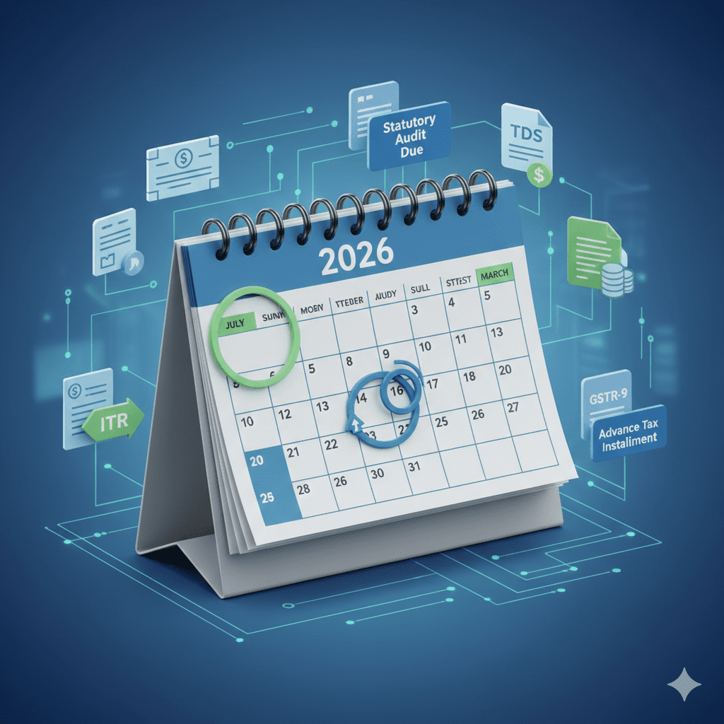 2026 Tax Calendar: TDS, GST & Income Tax Due Dates