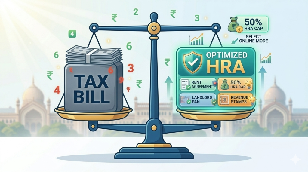 Illustration of tax savings through HRA optimization.