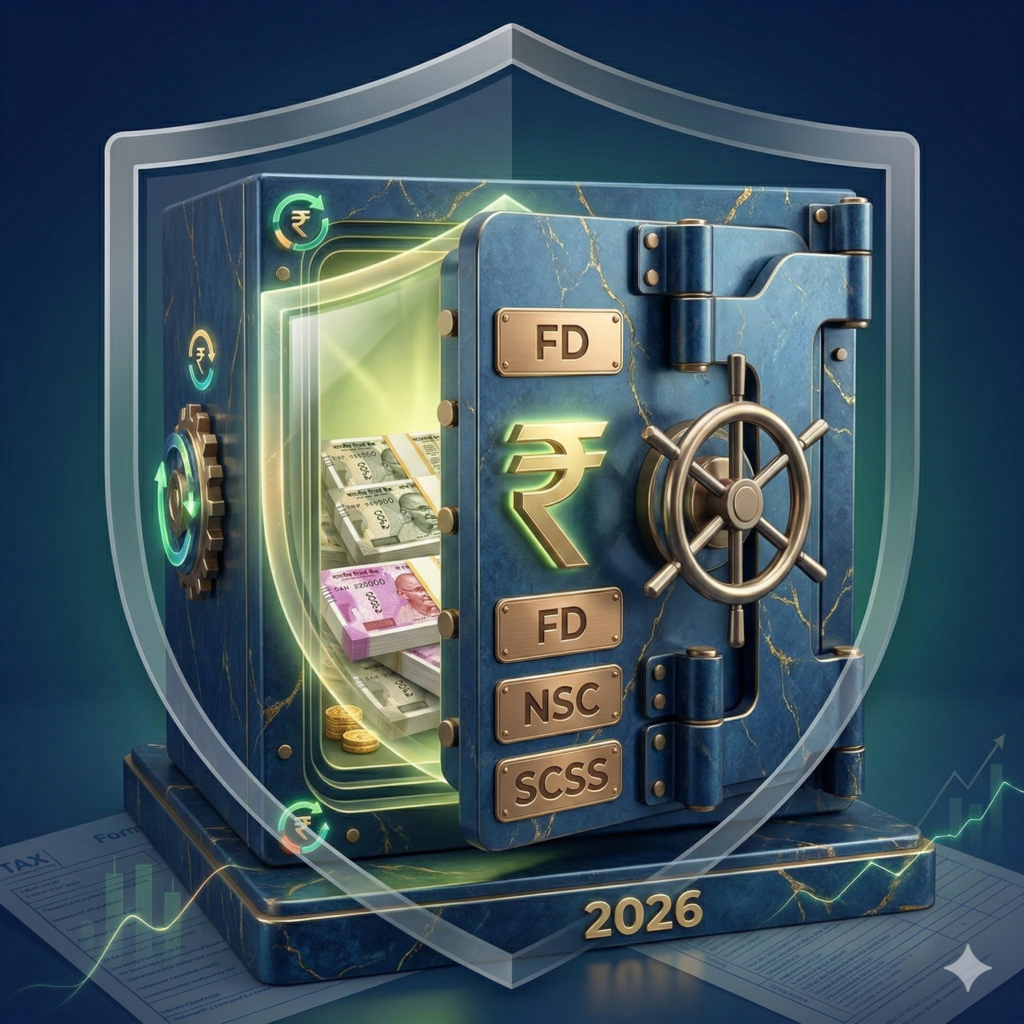 Safe tax-saving investment options like FD, NSC, and SCSS in India.