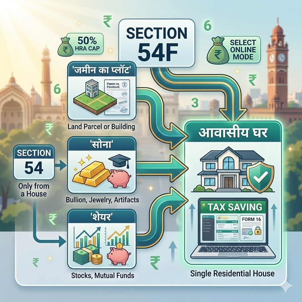 Assets eligible for Section 54F exemption.