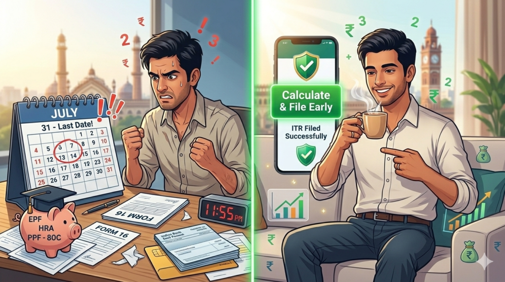 Do not wait for the ITR filing last date, file income tax return early online.