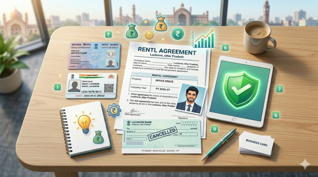 Essential documents required for online GST registration including PAN, Aadhaar, and Address proof.