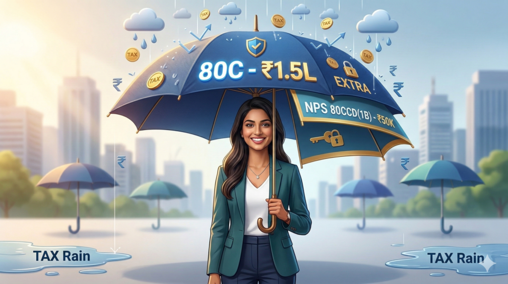 Extra tax saving of ₹50,000 under Section 80CCD(1B) using NPS over and above 80C.