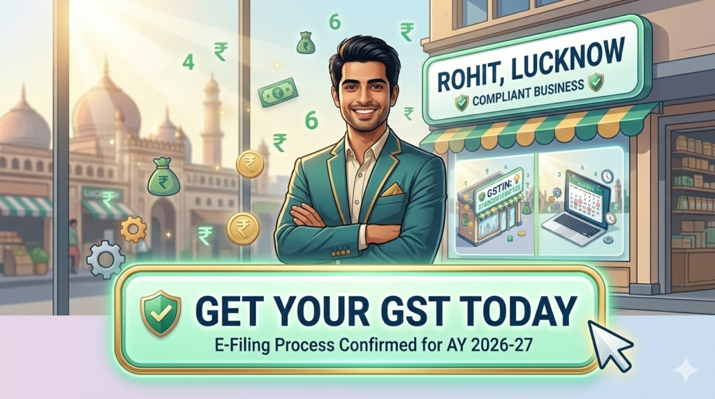 Proud small business owner ready to start their GST registered business in India.