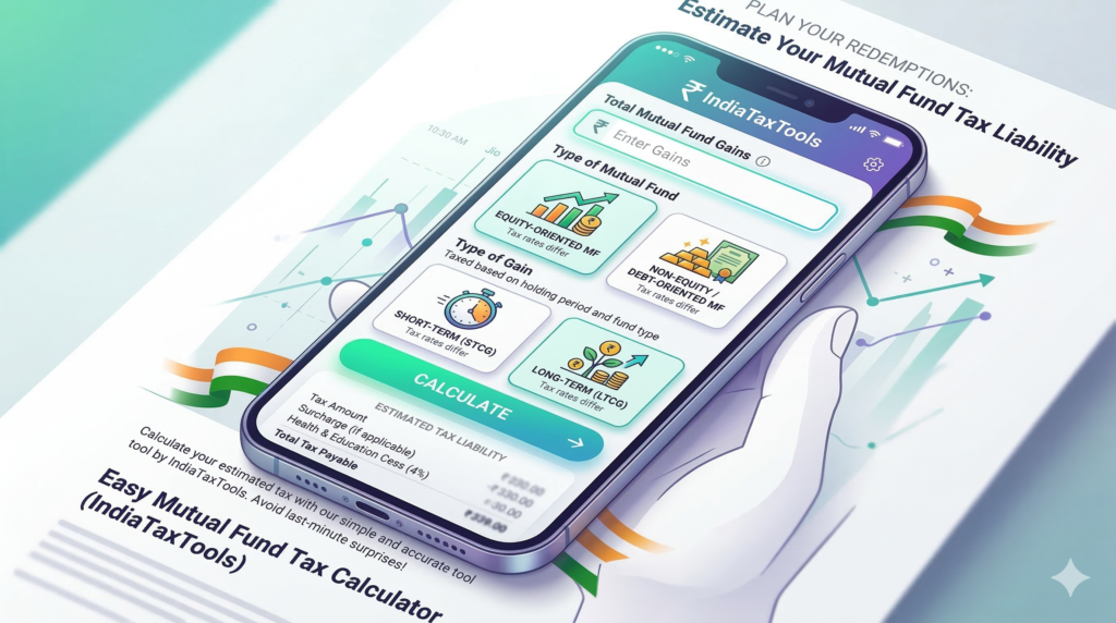 Simple Income Tax Calculator Interface on Mobile