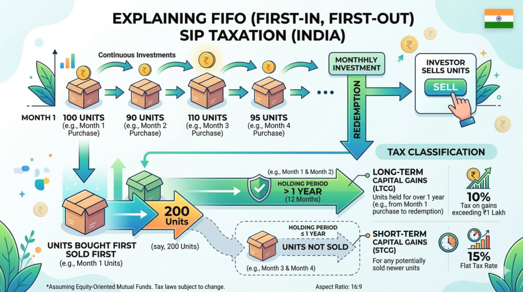 How FIFO Method works for SIP Taxation in India